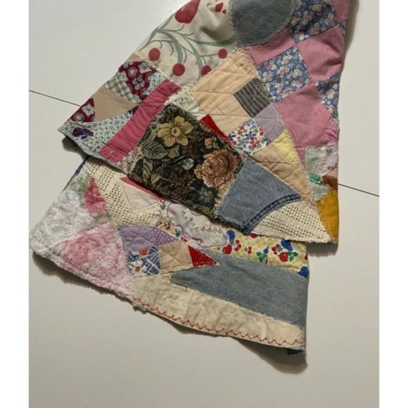 Free People Reworked Up-cycled Bell Bottom Flare Denim Jeans Art to Wear. 28 - Picture 10 of 10